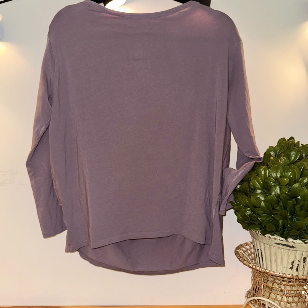 Lululemon Athletica Purple 3/4 Sleeve Boxy Blouse